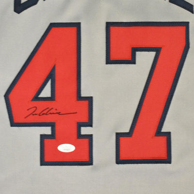 Tom Glavine Signed Black Ink Atlanta Grey Baseball Jersey (JSA)
