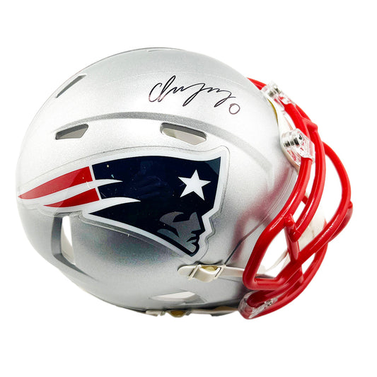 Christian Gonzalez Signed New England Patriots Speed Mini Football Helmet (Beckett)