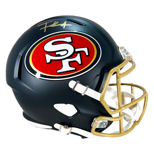 Frank Gore Signed San Francisco 49ers Rivalries Speed Full-Size Replica Football Helmet (Beckett)
