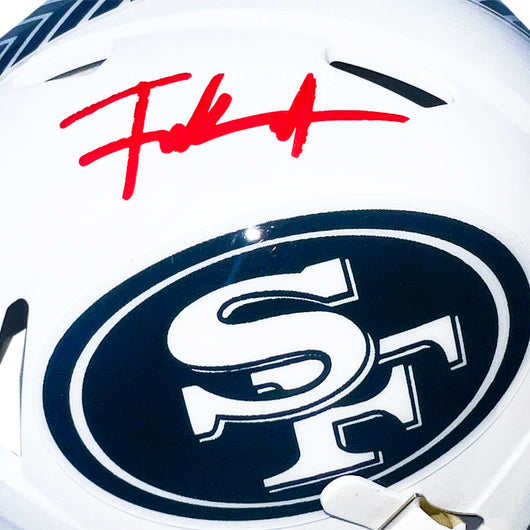 Frank Gore Signed San Francisco 49ers Salute to Service 2024 Mini Football Helmet (Beckett)