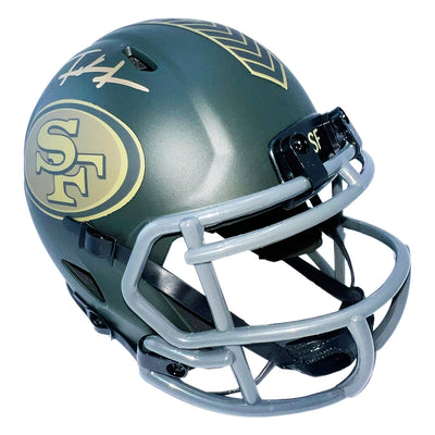 Frank Gore Signed San Francisco 49ers Salute 2025 Mini Football Helmet (Beckett)