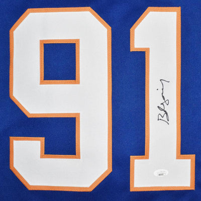 Butch Goring Signed New York Blue Hockey Jersey (JSA)