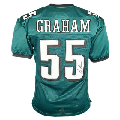 Brandon Graham Signed Philadelphia Green Football Jersey (Beckett)