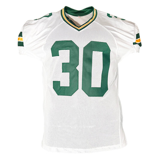 Ahman Green Signed Green Bay White Game Style Football Jersey (JSA)