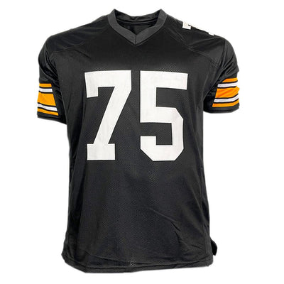 Joe Greene Signed HOF 87 Inscription Pittsburgh Black Football Jersey (Beckett)