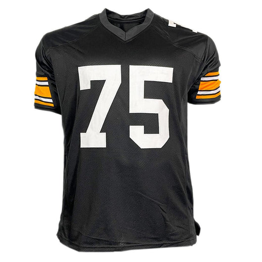 Joe Greene Signed HOF 87 Inscription Pittsburgh Black Football Jersey (Beckett)