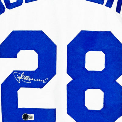 Pedro Guerrero Signed Los Angeles White Baseball Jersey (Beckett)