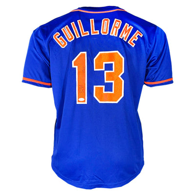 Luis Guillorme Signed LFGM Inscription New York Blue Baseball Jersey (JSA)