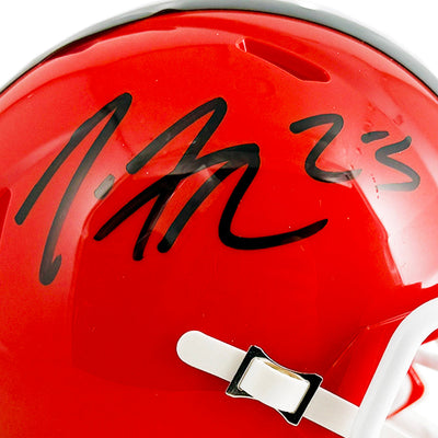 Joe Haden Signed Cleveland Browns Throwback 75-05 Speed Mini Football Helmet (JSA)