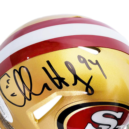 Charles Haley Signed San Francisco 49ers Speed Mini Football Helmet (JSA)