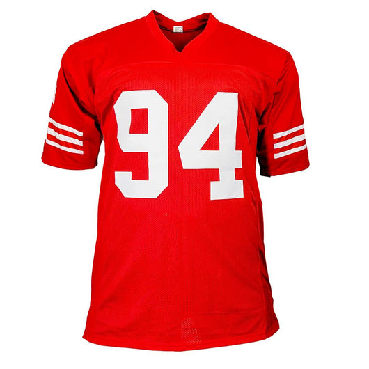 Charles Haley Signed San Francisco Red Football Jersey (JSA)