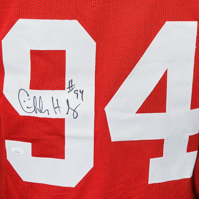 Charles Haley Signed San Francisco Red Football Jersey (JSA)