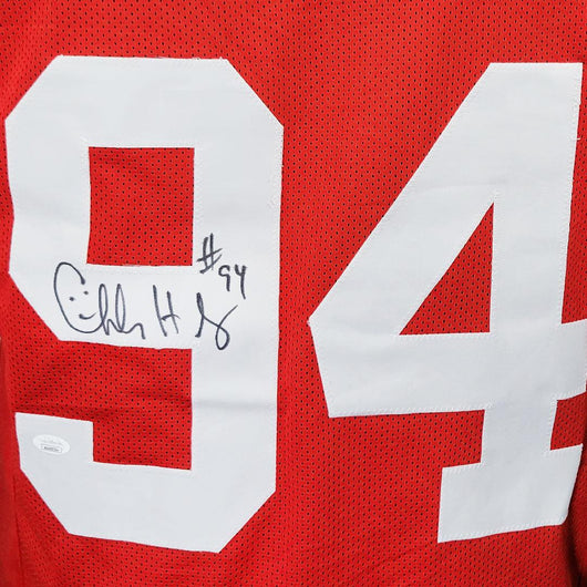 Charles Haley Signed San Francisco Red Football Jersey (JSA)