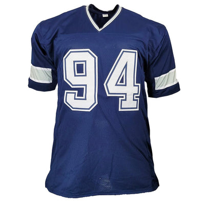 Charles Haley Signed Dallas Navy Football Jersey (JSA)
