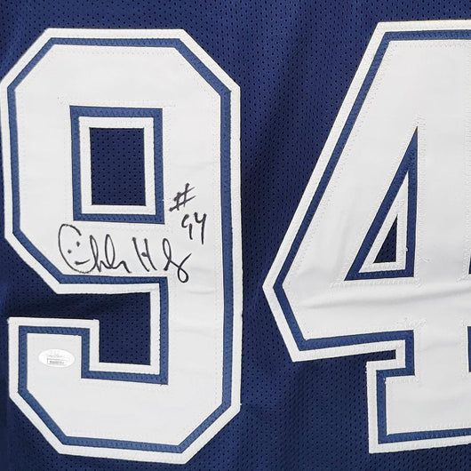 Charles Haley Signed Dallas Navy Football Jersey (JSA)