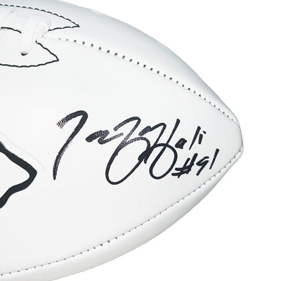 Tamba Hali Signed Kansas City Chiefs Official NFL Team Logo Football (JSA)