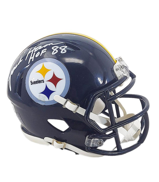 Jack Ham Signed HOF 88 Inscription Pittsburgh Steelers Speed Mini Football Helmet (Beckett)