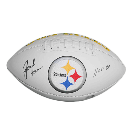 Jack Ham Pittsburgh  HOF 88 Logo Football (JSA)