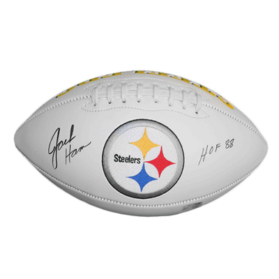 Jack Ham Pittsburgh  HOF 88 Logo Football (JSA)