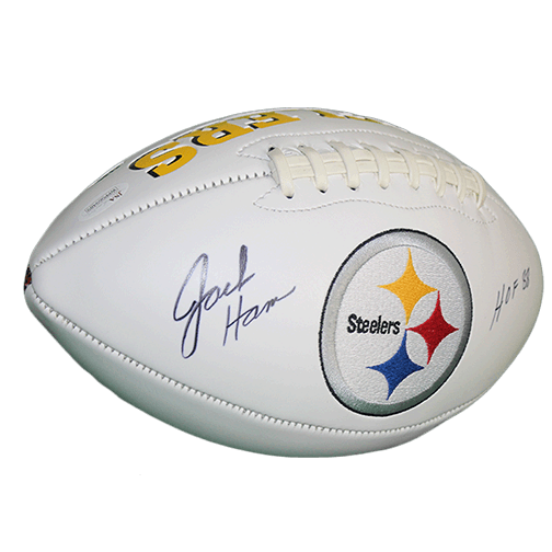 Jack Ham Pittsburgh  HOF 88 Logo Football (JSA)