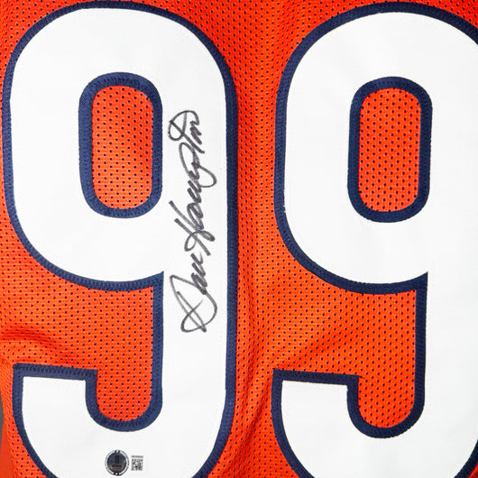 Dan Hampton Signed Chicago Orange Football Jersey (Beckett)