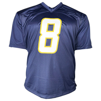 Omarion Hampton Signed Los Angeles Dark Blue Football Jersey (Beckett)