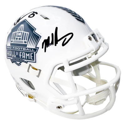 Urlacher, Singletary, Hampton Signed Hall of Fame Salute to Service 2024 Mini Football Helmet (Beckett)