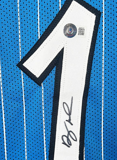 Anfernee Penny Hardaway Signed Orlando Light Blue Basketball Jersey (Beckett)