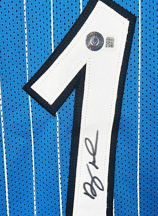 Anfernee Penny Hardaway Signed Orlando Light Blue Basketball Jersey (Beckett)