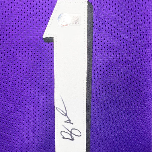 Anfernee Penny Hardaway Signed Phoenix Purple Basketball Jersey (Beckett)