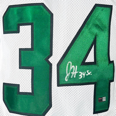 Justin Hardee Sr Signed New York White Football Jersey (Tristar)