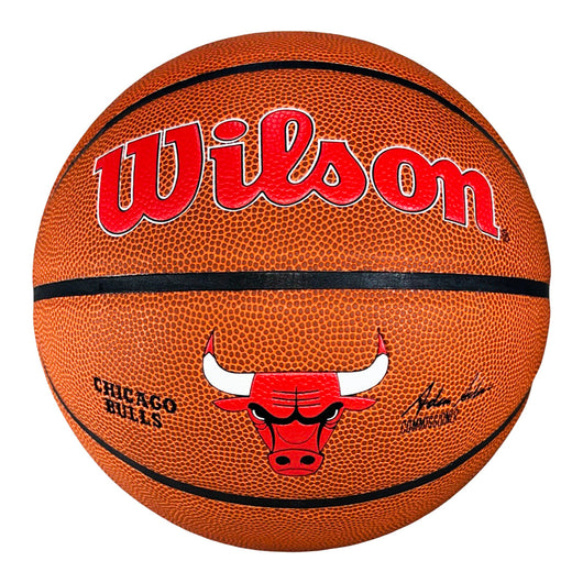 Ron Harper Signed Chicago Bulls Wilson NBA Team Logo Basketball (JSA)
