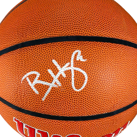 Ron Harper Signed Chicago Bulls Wilson NBA Team Logo Basketball (JSA)