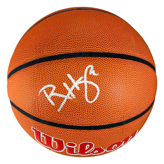 Ron Harper Signed Chicago Bulls Wilson NBA Team Logo Basketball (JSA)