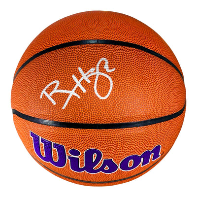 Ron Harper Signed Los Angeles Lakers Wilson NBA Team Logo Basketball (JSA)