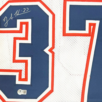 Rodney Harrison Signed New England White Football Jersey (Beckett)