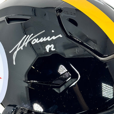 James Harrison Signed Pittsburgh Steelers Authentic SpeedFlex Full-Size Football Helmet (Beckett)