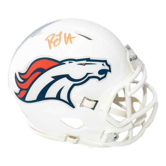 RJ Harvey Signed Denver Broncos Alt 2024 Speed Mini Football Helmet (JSA)