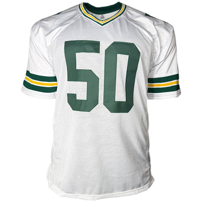 A.J. Hawk Signed Green Bay White Football Jersey (Beckett)