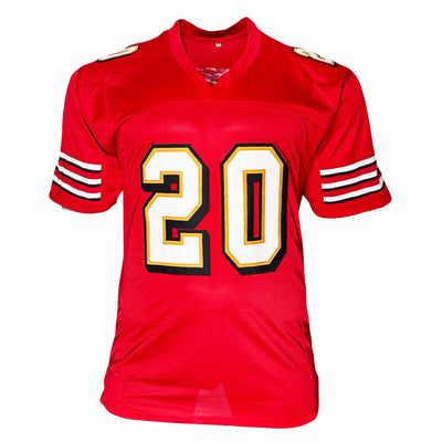 Garrison Hearst Signed Go Niners! Inscription San Francisco Red Football Jersey (Beckett)