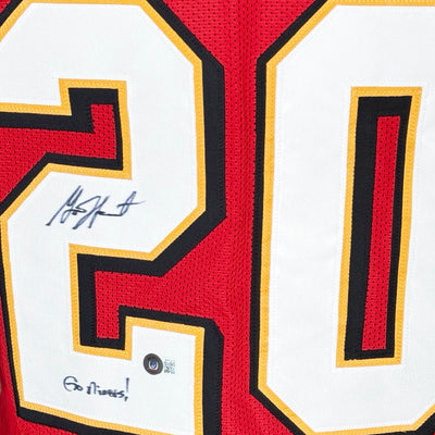 Garrison Hearst Signed Go Niners! Inscription San Francisco Red Football Jersey (Beckett)