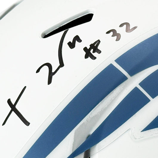 TreVeyon Henderson Signed New England Patriots Rivalries Speed Full-Size Replica Football Helmet (JSA)
