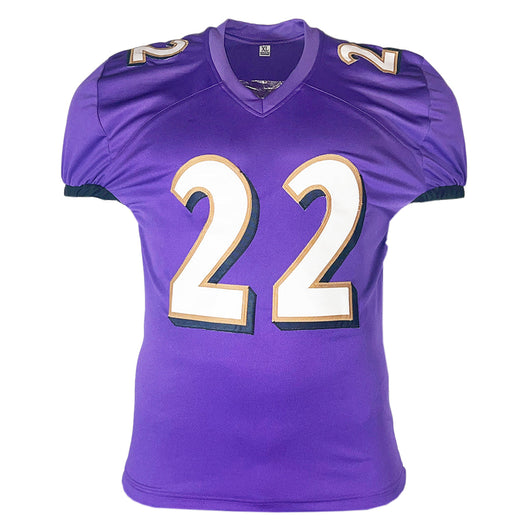 Derrick Henry Signed Baltimore Purple Game Style Football Jersey (PSA)