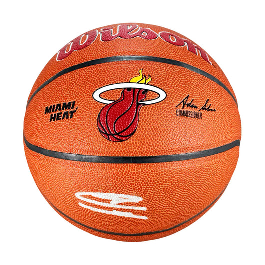 Tyler Herro Signed Wilson NBA Team Logo Basketball (JSA)