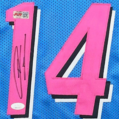 Tyler Herro Signed Miami powder Blue Basketball Jersey (JSA)