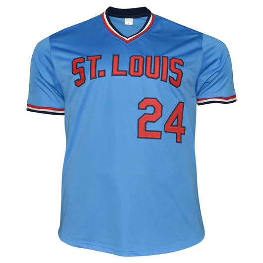 Whitey Herzog Signed HOF 2010 Inscription St Louis Blue Baseball Jersey (JSA)