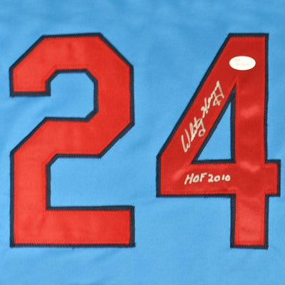 Whitey Herzog Signed HOF 2010 Inscription St Louis Blue Baseball Jersey (JSA)