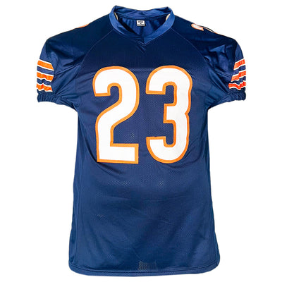 Devin Hester Signed Chicago Navy Game Style Football Jersey (Beckett)