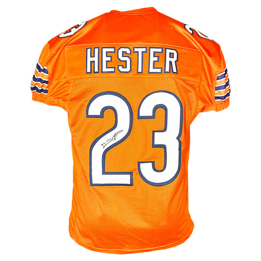 Devin Hester Signed Chicago Orange Game Style Football Jersey (JSA)