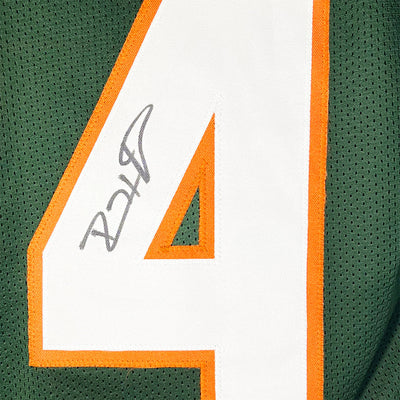 Devin Hester Signed Miami College Green Game Style Football Jersey (Beckett)